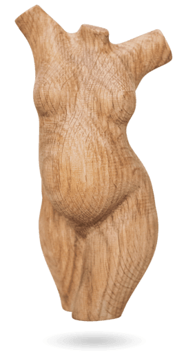 pregnancy sculpture solid oak 