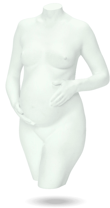pregnancy sculpture plaster look
