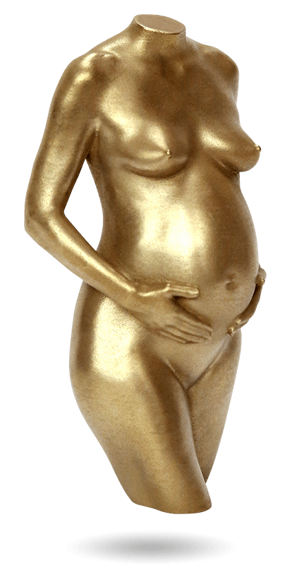 schwangere skulptur Messing-Look