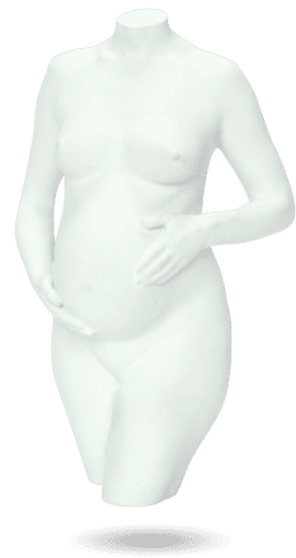 schwangere skulptur in Gips-Look