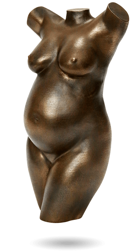 schwangere skulptur Bronze-Look