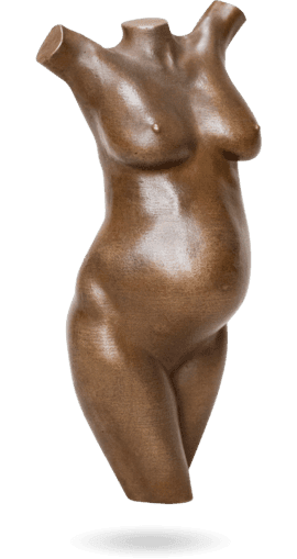 escultura maternidad fundido en bronce