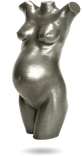 pregnancy sculpture silver look
