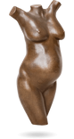 schwangere skulptur in gussbronze