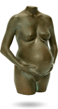 schwangere skulptur in Bronze-Look