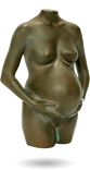 zwangerschapsbeeldje in brons look 